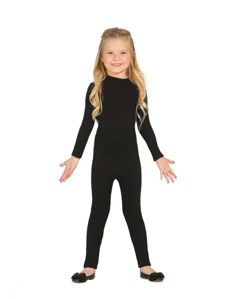 Kostüm-Body für Kinder Overall für Fasching und Halloween schwarz