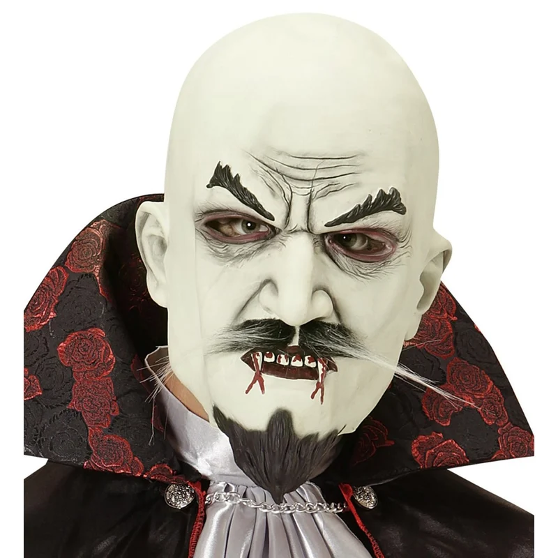 Halloween Maske Vampir mit Schnauzbart