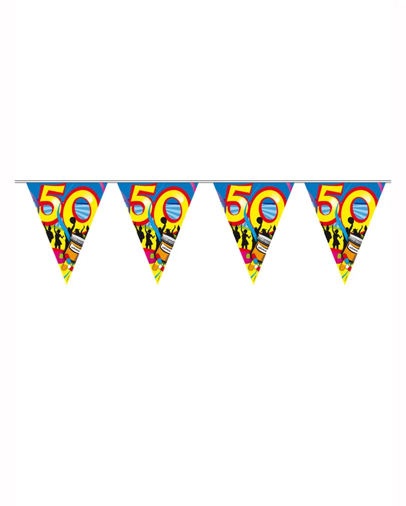 Wimpelkette Swirls 50 Jahre
