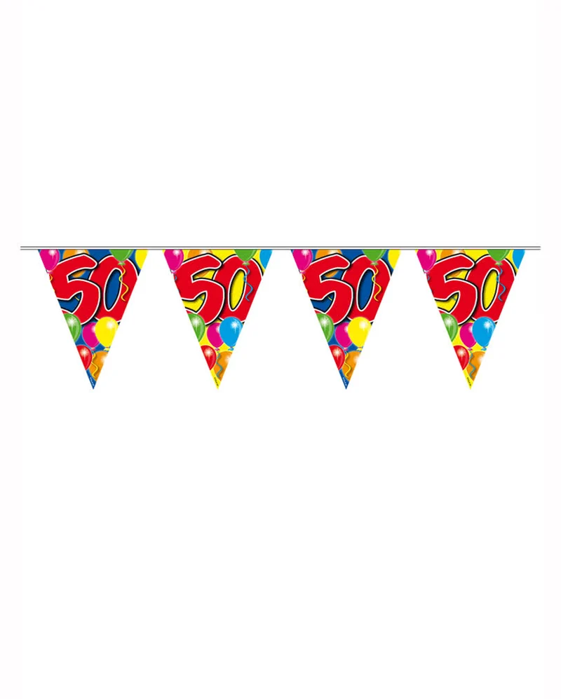 Wimpelkette Ballons 50 Jahre