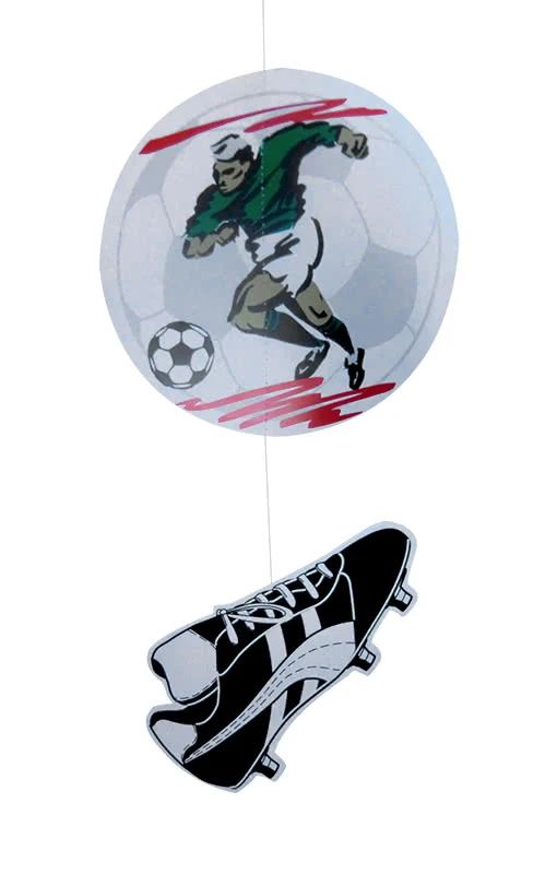 Dekohänger Fußballer und Fußballschuh