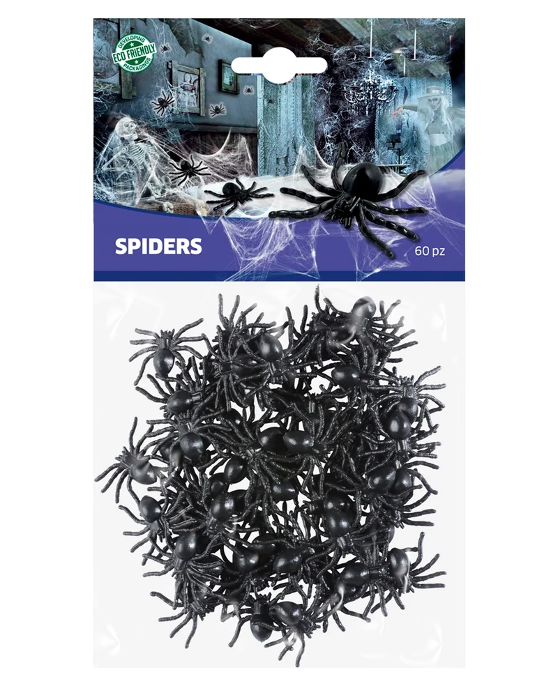 Eklige Halloween Spinnen 60 St.