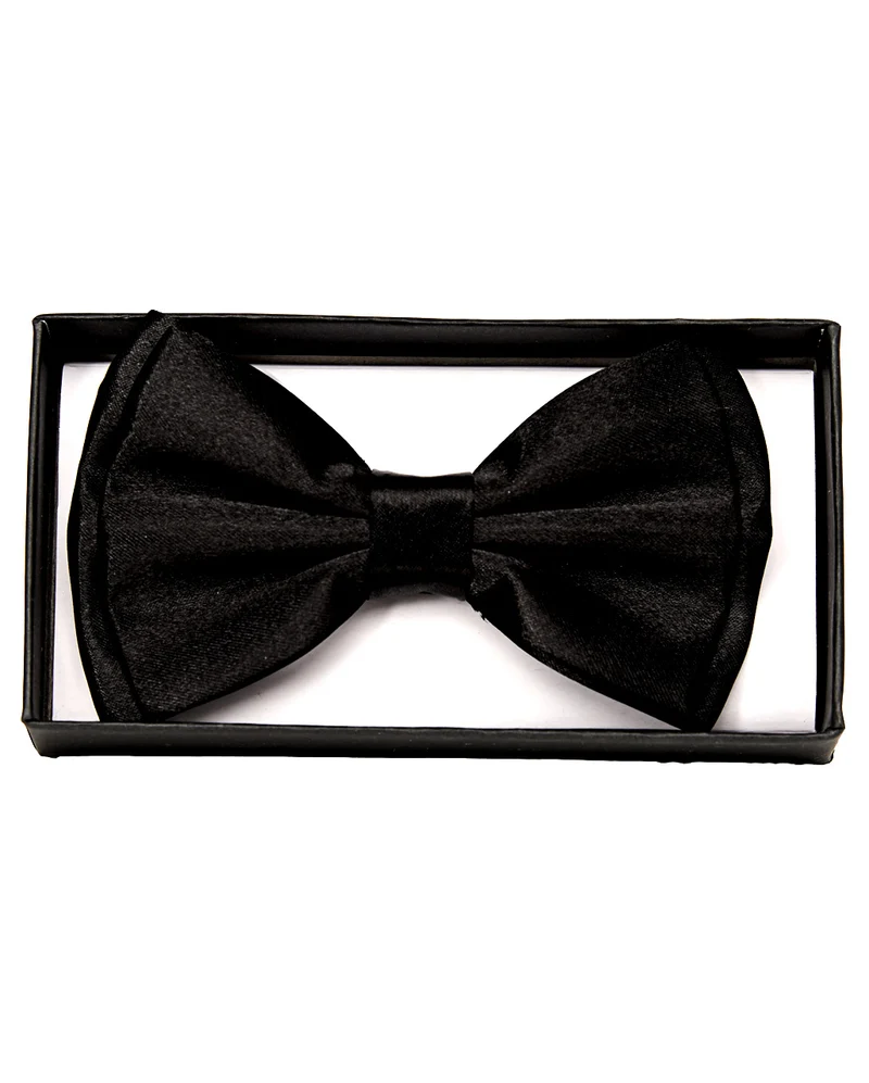 Schwarze Satin Fliege Deluxe