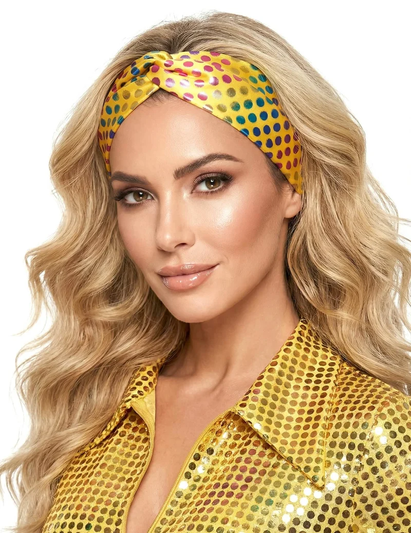 Premium Disco-Stirnband Damen Gelb
