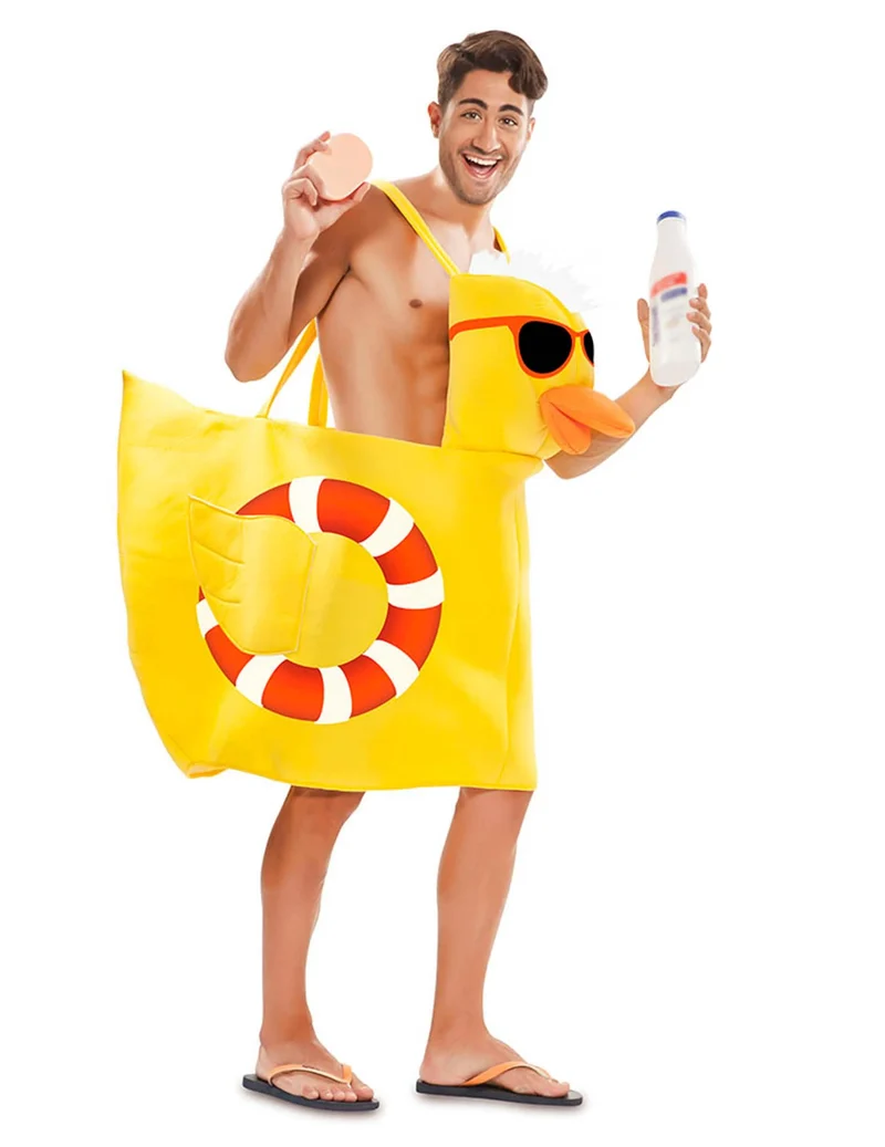 Poolparty-Badeenten-Kostüm für Erwachsene gelb