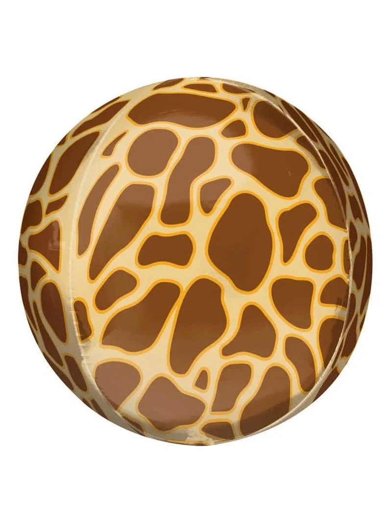 Ballon mit Giraffendruck 38 cm aus Aluminium Safari