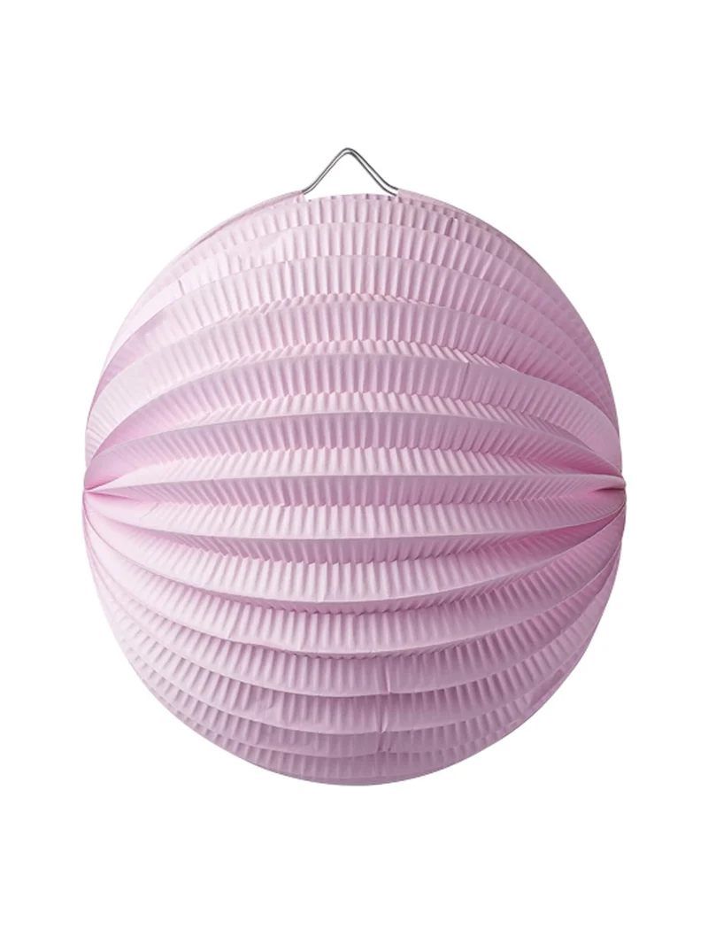 Runder Papierlampion 20 cm Rosa aus starkem Papier