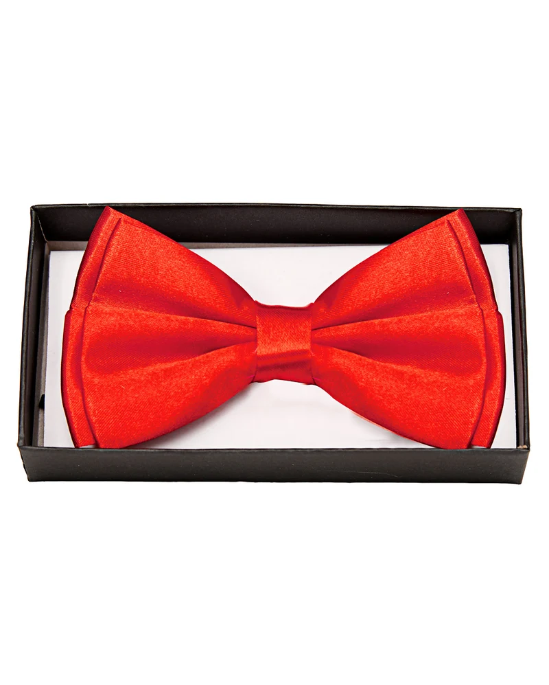 Rote Satin Fliege Deluxe