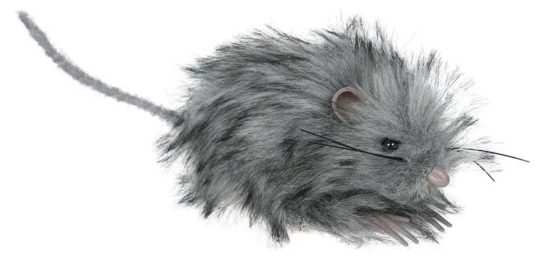 Graue Fake-Maus 11cm