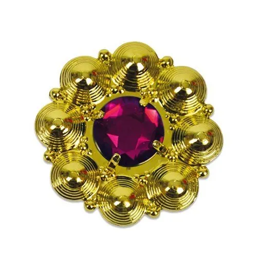 Gold Beret Pin mit rotem Stein
