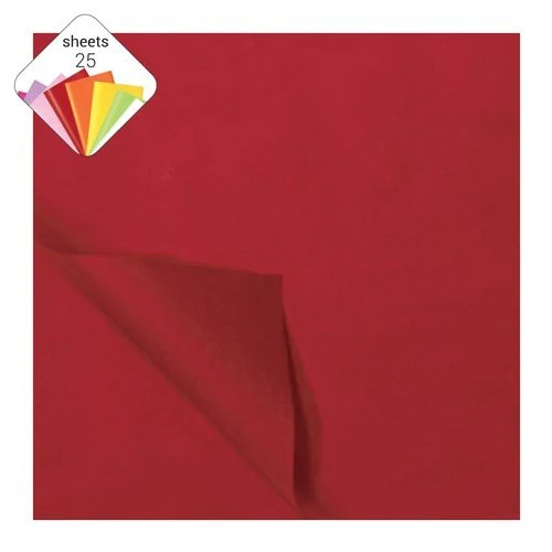 Bordeauxrotes Seiden-Flachpapier 50 x 70 cm, 25 Stück