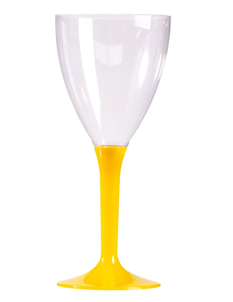 10 gelbe Weingläser 160 ml für Geburtstag