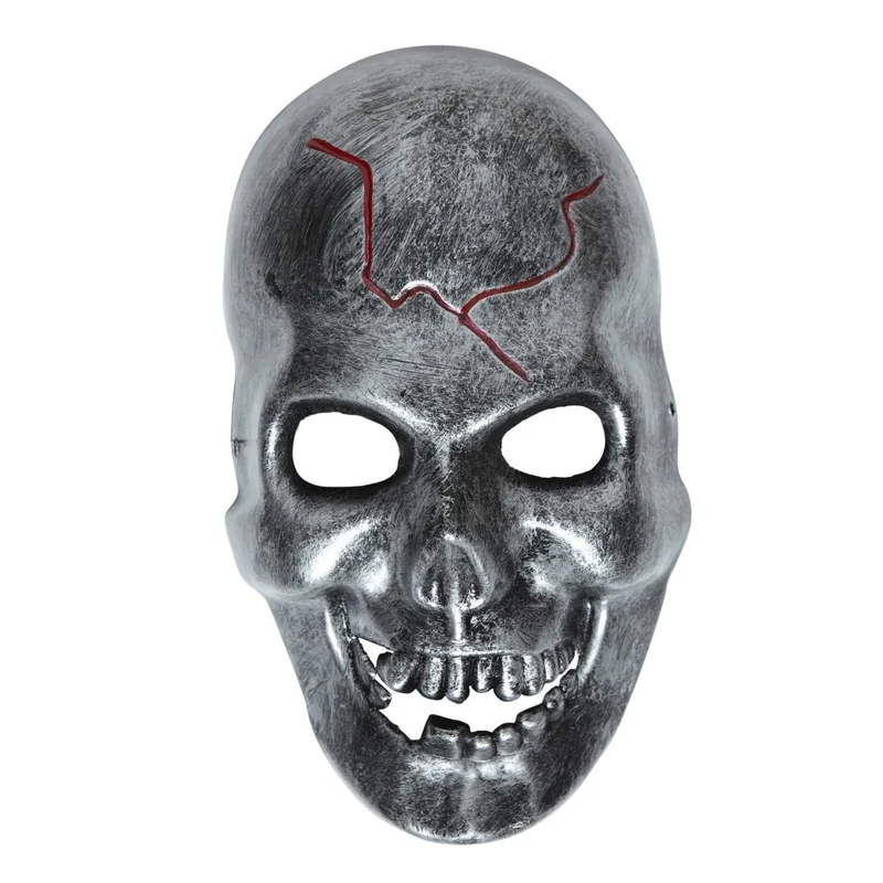 Halloween Maske Grauer Totenkopf Eisen