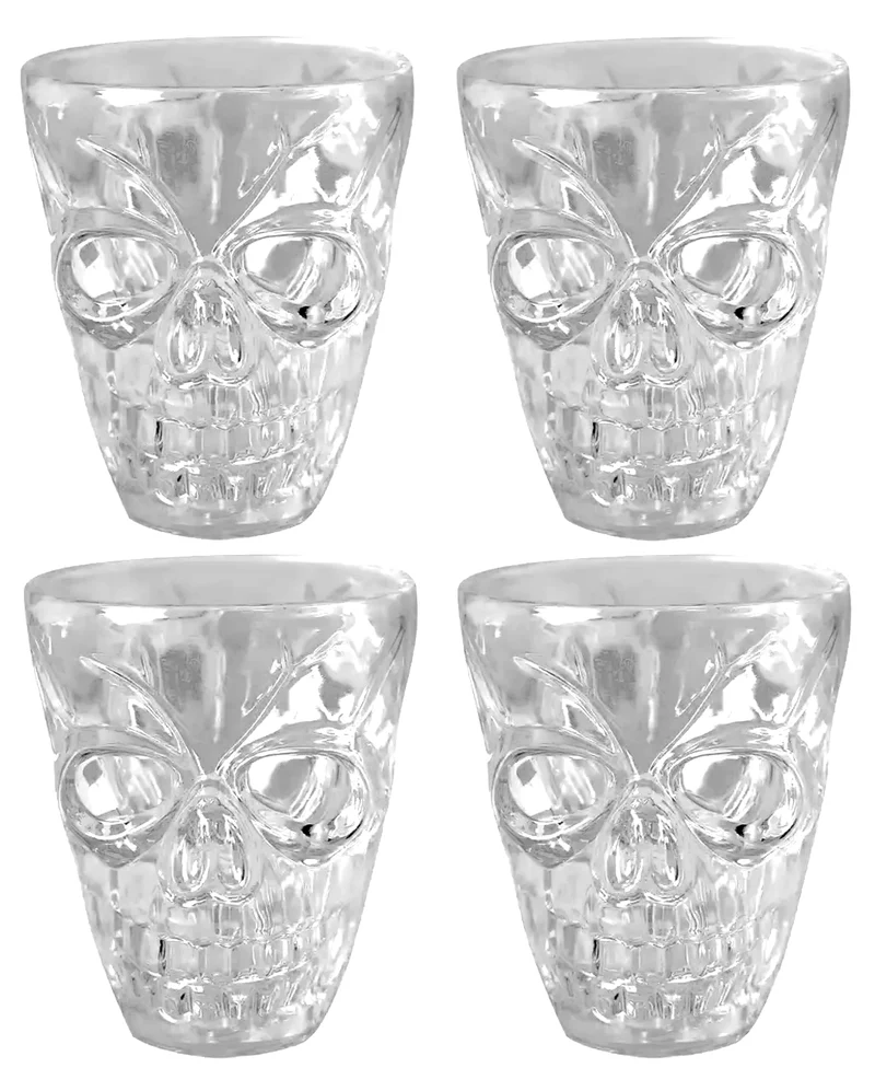 4er Pack Totenschädel Schnapsglas