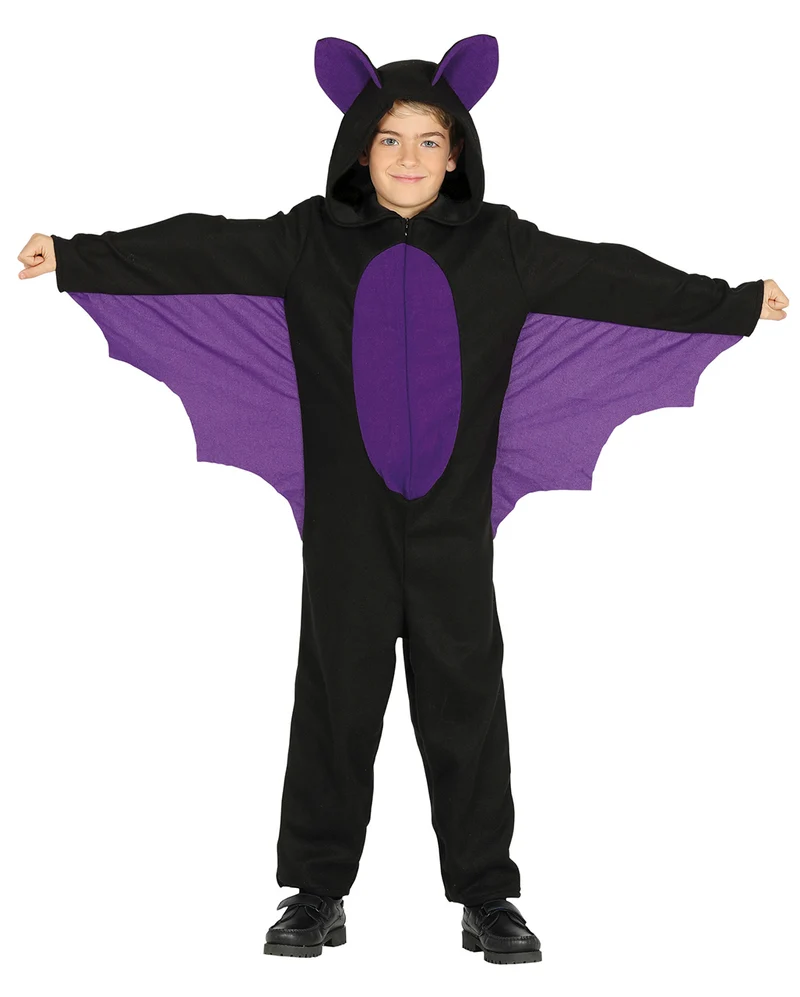 Kinder Fledermaus Overall mit Kapuze & Flügel