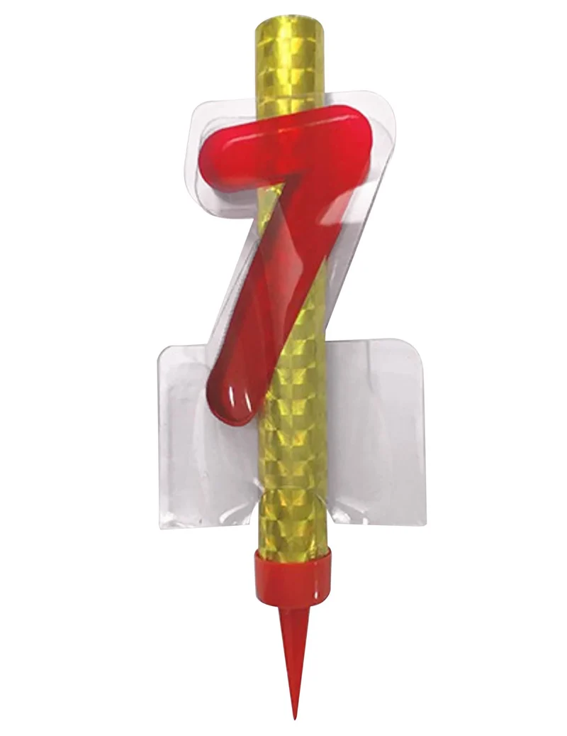 Leuchtende Tortenfontäne Zahl 7 rot 12 cm für Geburtstag