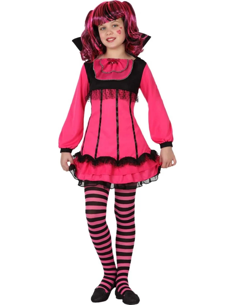 Rosa Vampir-kostüm für Halloween