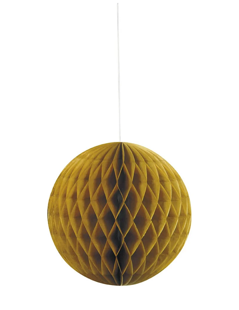 Goldener Wabenpapierball 20 cm