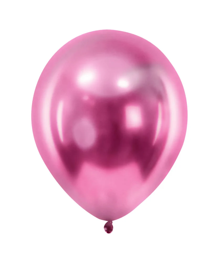 100 Mini-Latexballons, Metallic Fuchsia, 13cm für Party