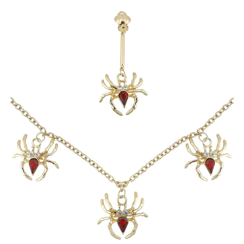 Halloween Accessoires Set Spinnen 2 Stück