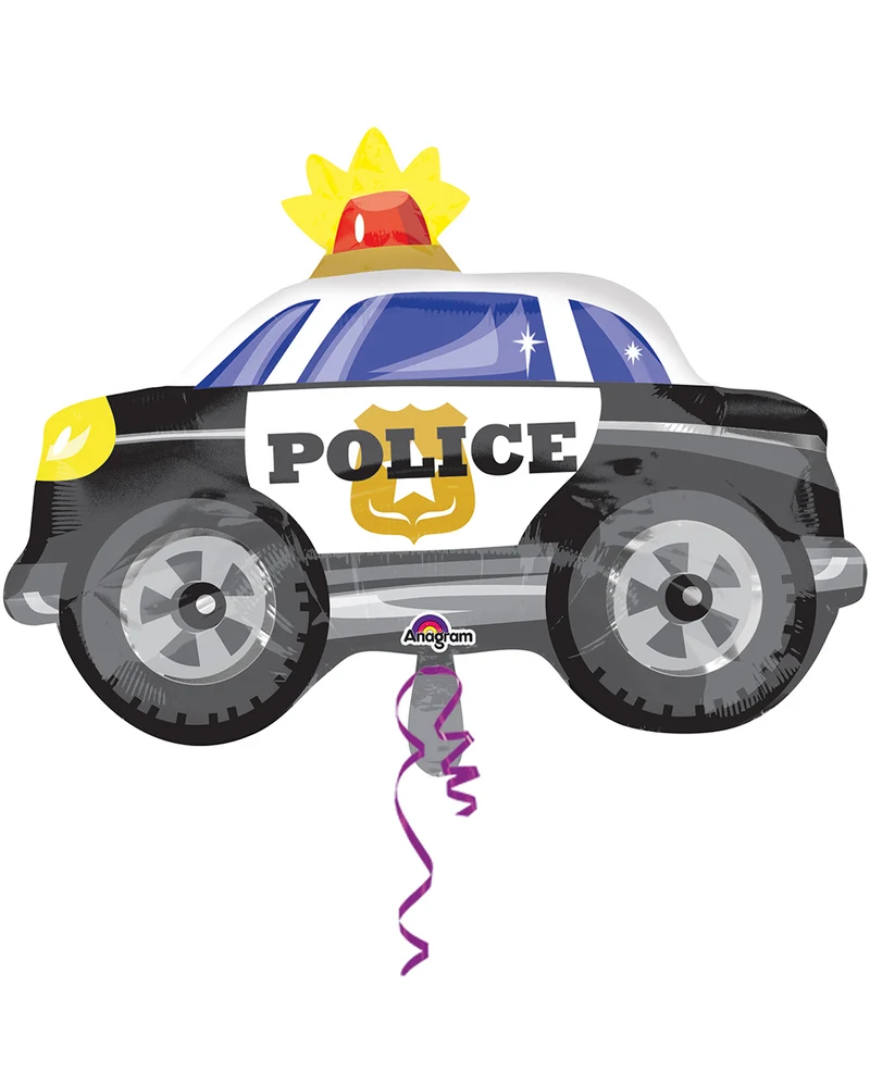 Polizeiauto Folienballon 45x60cm