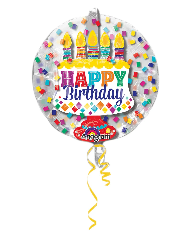 Ballon in Ballon Happy Birthday 60cm