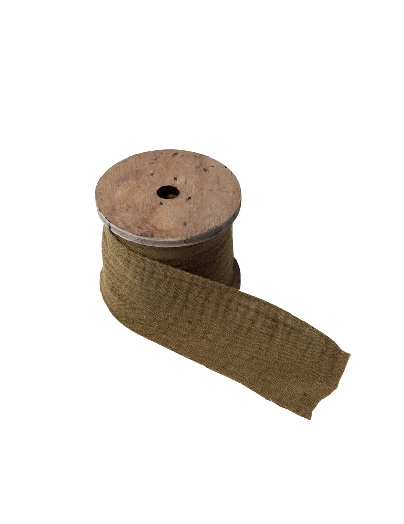 Kaki Baumwollgaze Band 4,5 cm x 3 m Boho Dekoration