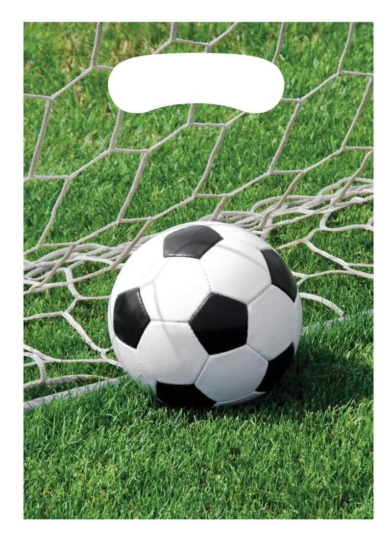 8 Geschenktüten aus Kunststoff Fußball 16.5 x 22.8 cm