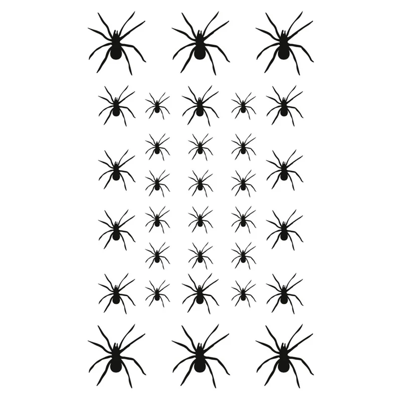 Halloween Fake Tattoos Spinnen 32Stück