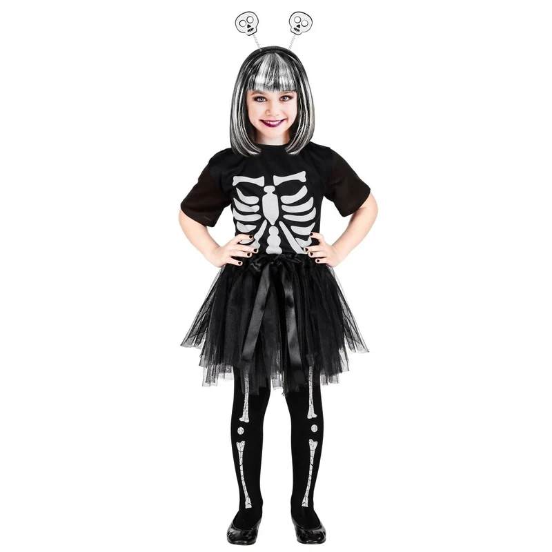 Halloween Kleid Schwarzes Skelett