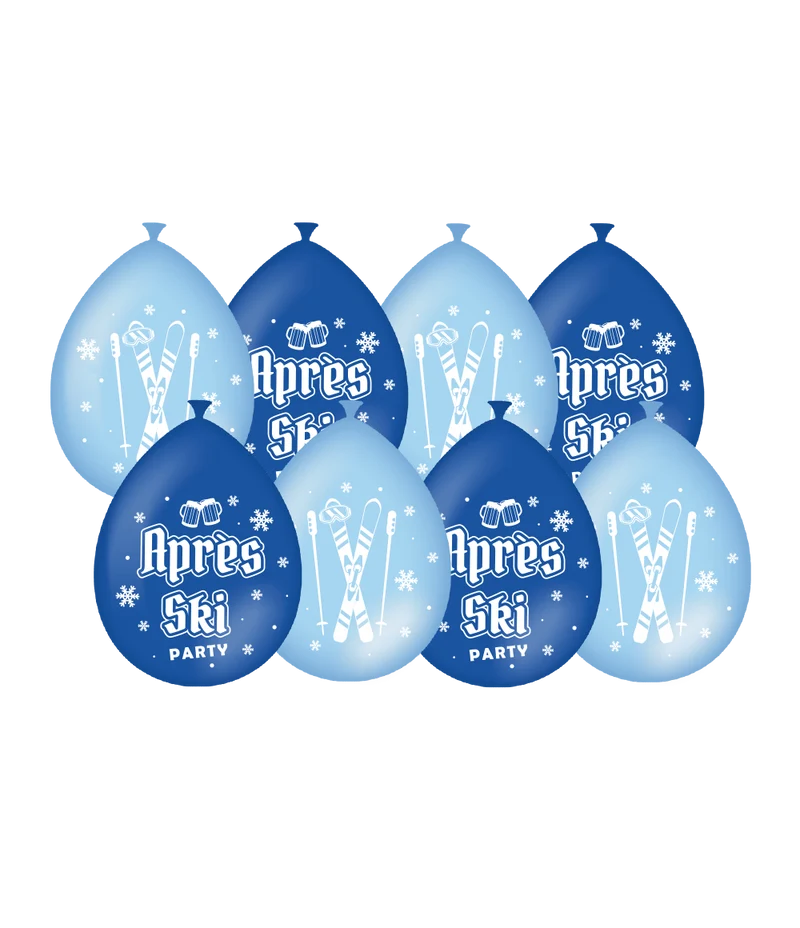 Blaue Luftballons Apres Ski 30cm 8 Stk