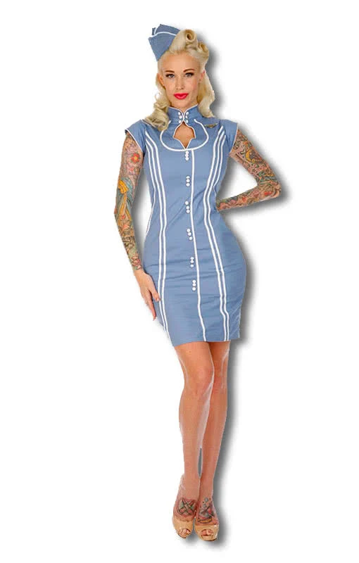 Flieger Kleid hellblau