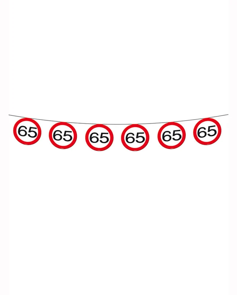 Geburtstagsgirlande Verkehrsschild 65