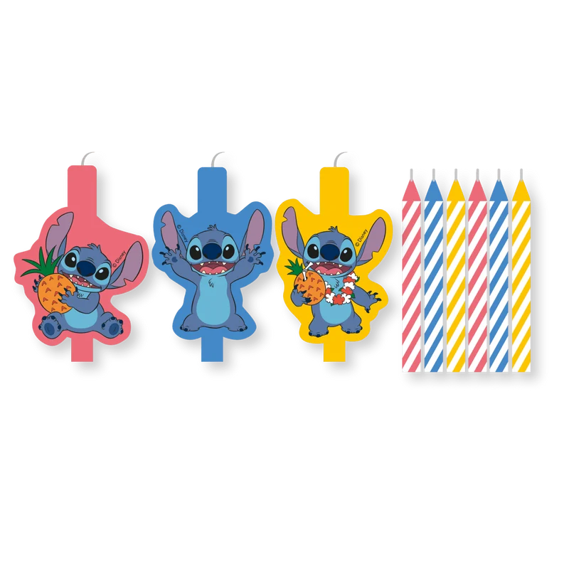 Stitch Candles Bunt 9 Stück