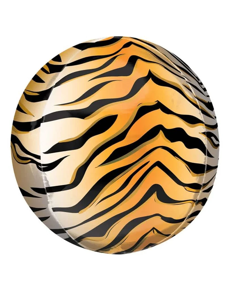 Ballon mit Tigerdruck 38 cm aus Aluminium