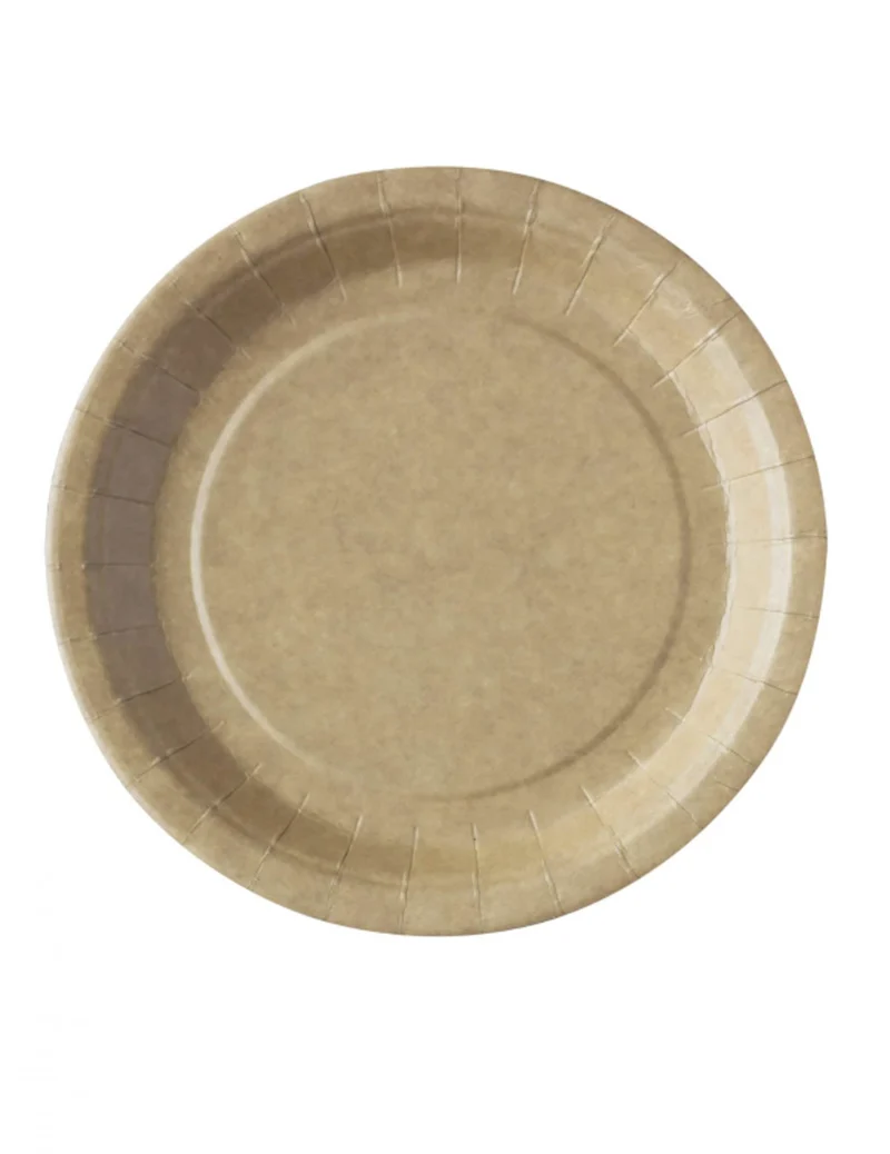 50 kompostierbare Öko-Teller aus Kraftpapier 22 cm