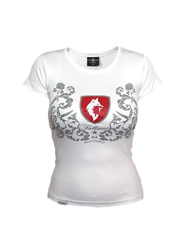 Tollwut Street Wear Girlie Shirt 'FAITH' weiß