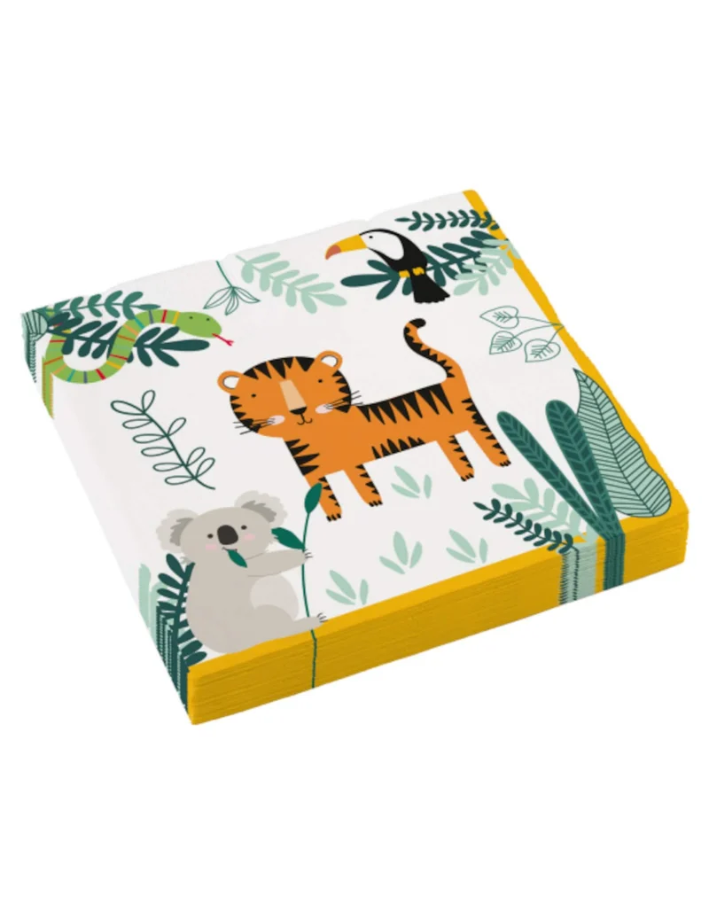 16 Papierservietten Get Wild Safari 33 x 33 cm Dschungeltiere