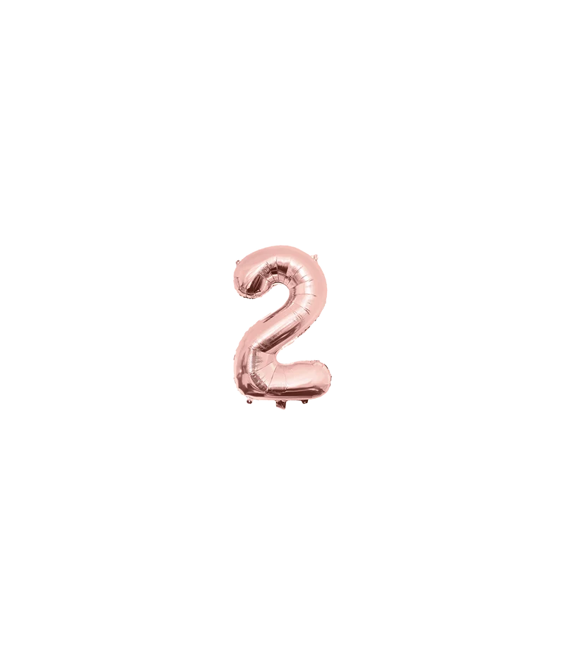 2 Jahre Helium Ballon Rose Gold Leer 40cm