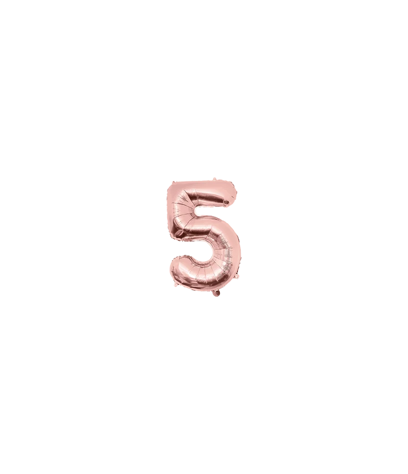 5 Jahre Heliumballon Rose Gold Leer 40cm