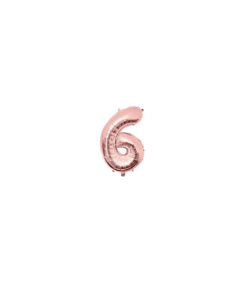 6 Jahre Heliumballon Rose Gold Leer 40cm