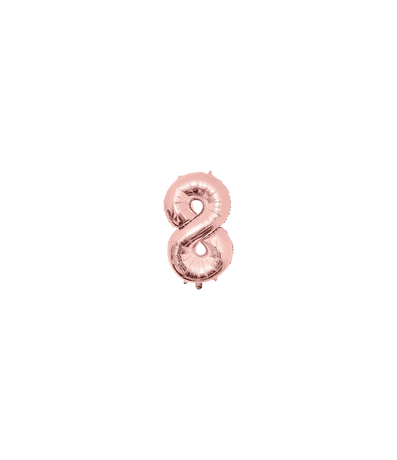 8 Jahre Heliumballon Rose Gold Leer 40cm