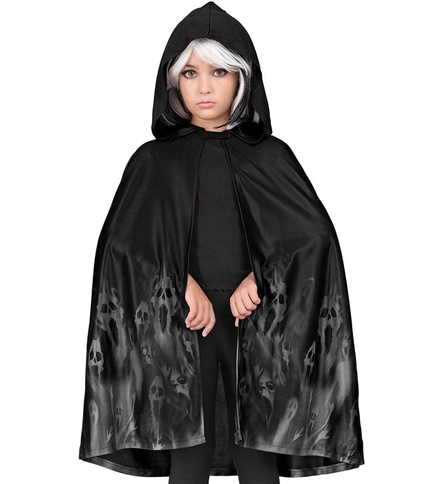 Halloween Cape Schwarzer Geist 75cm