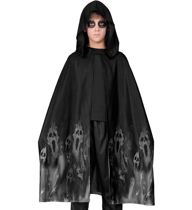 Halloween Cape Schwarz Kind Geist 90cm