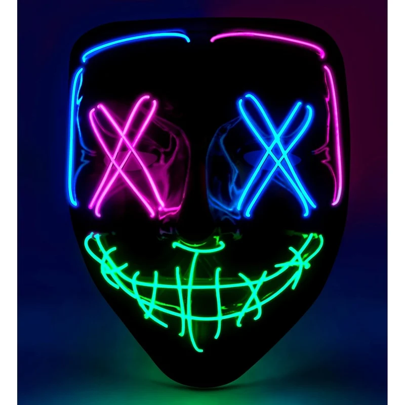 Halloween Maske gefärbt mit Licht