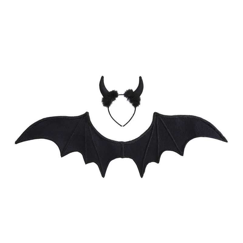 Halloween Accessoire Set Schwarzer Teufel