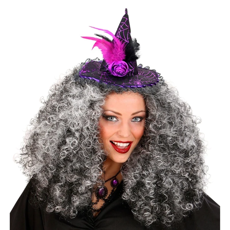 Halloween Haarband Schwarz Rosa Hexe