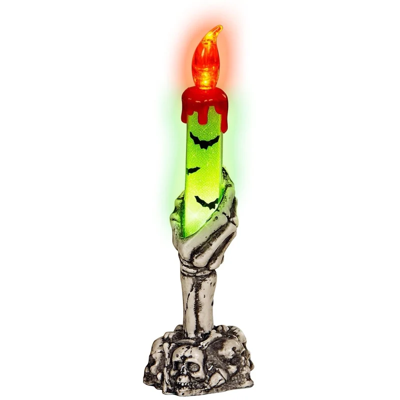 Halloween Kerzenhalter Skelett Hand