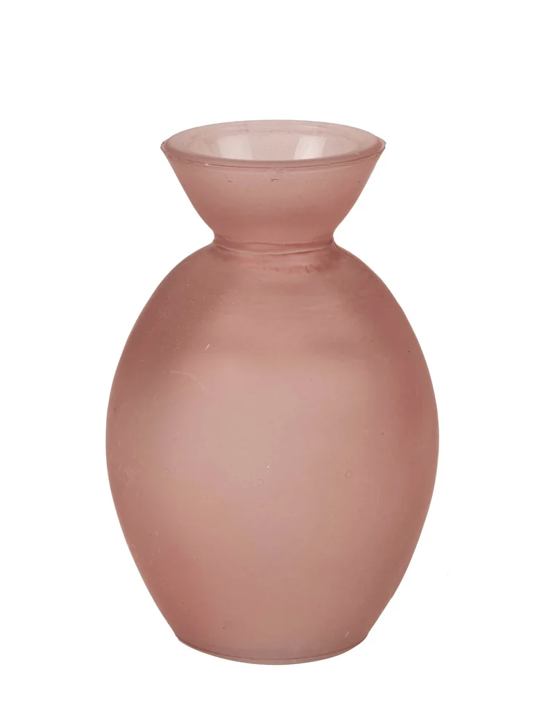 Rosa 150ml Glasvase mit mattierter Oberfläche
