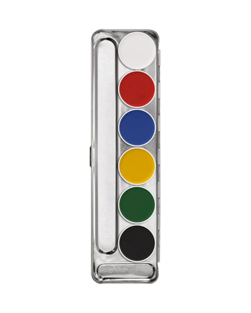 Kryolan Aquacolor Make-up Palette mit 6 Farben